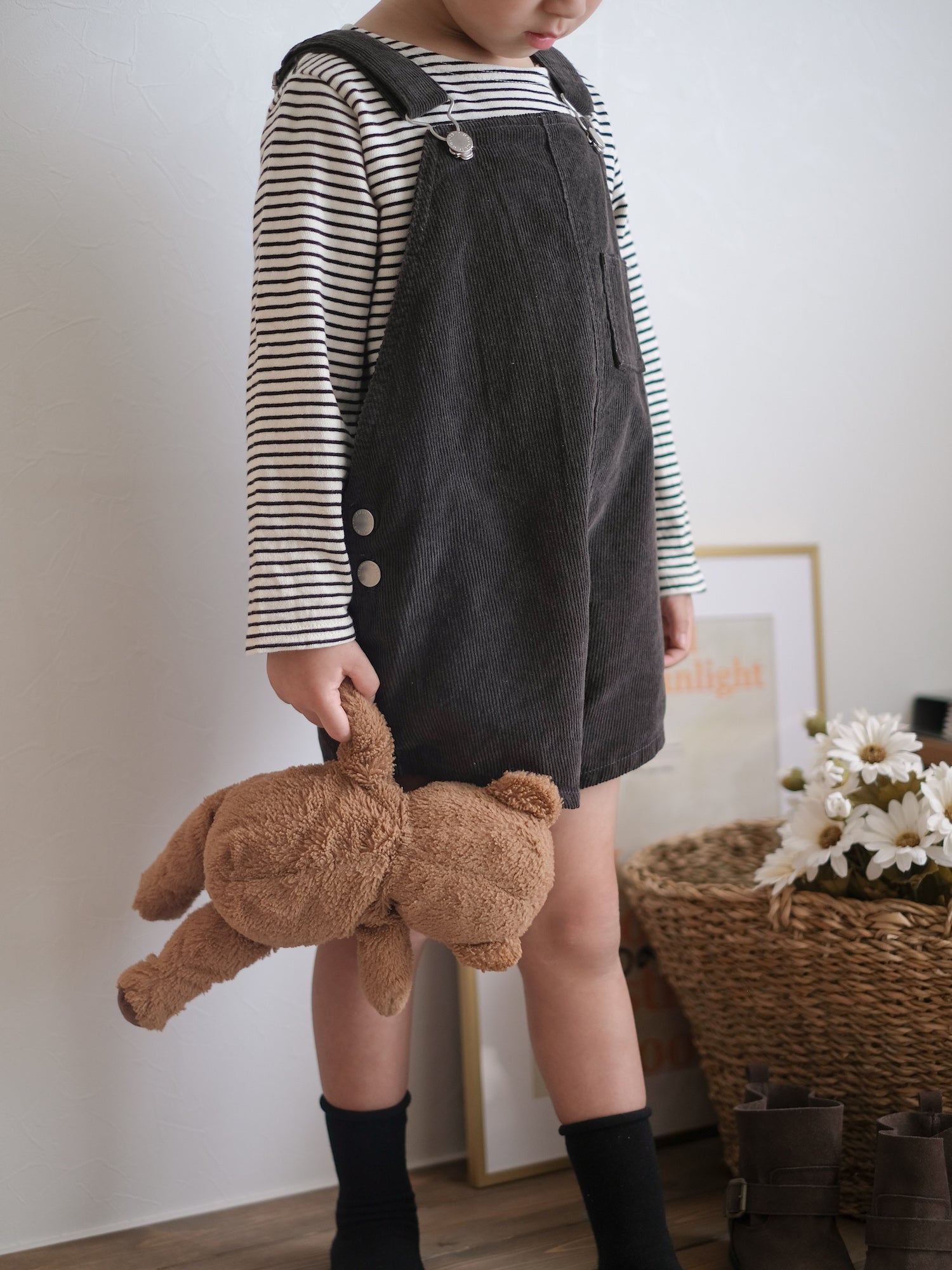 Corduroy berry short overall (normal)
