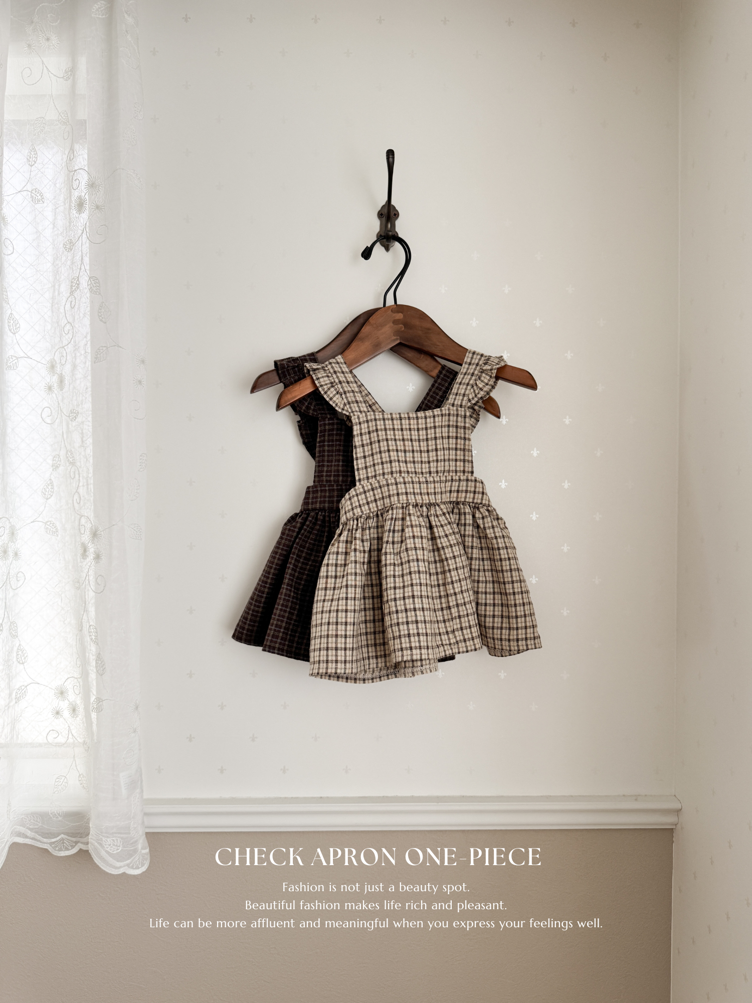 Check apron one-piece