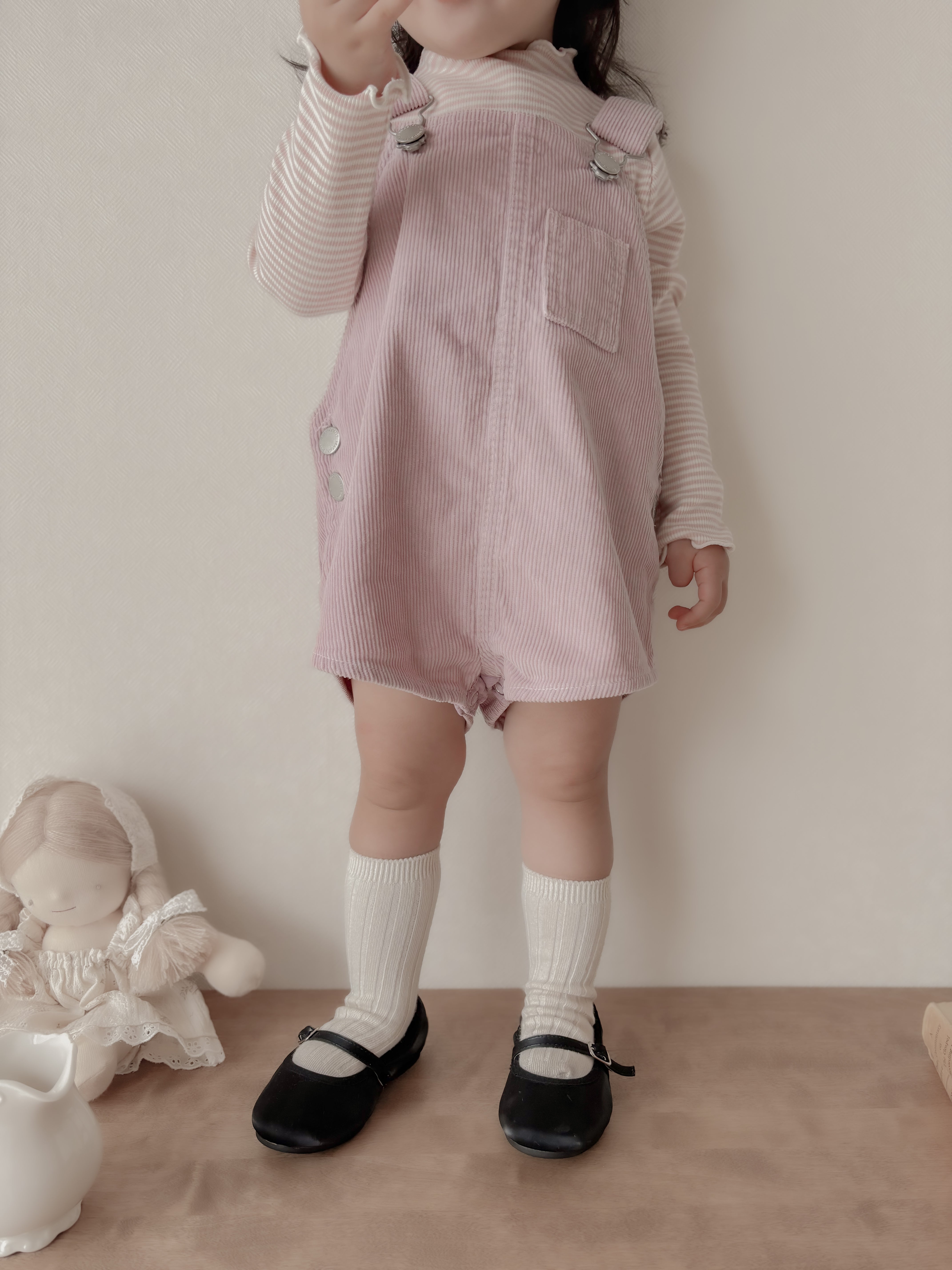 Corduroy berry short overall (normal)