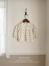 Flower shirring blouse