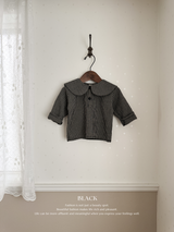Check collar blouse