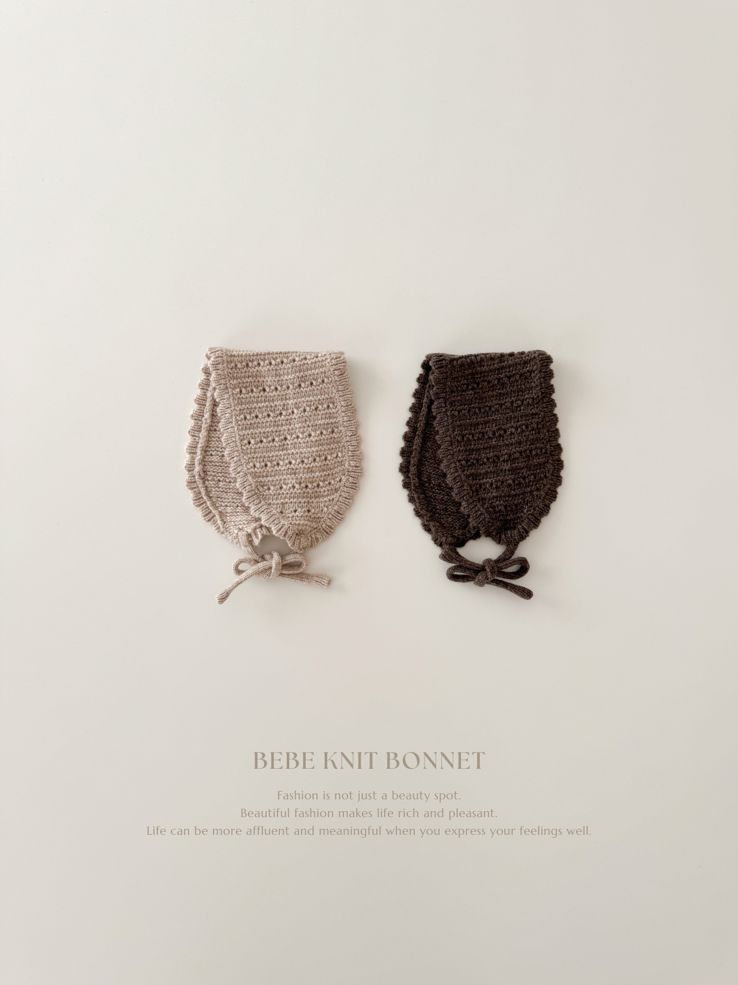 Bebe knit bonnet
