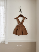 Corduroy suspender cancan skirt