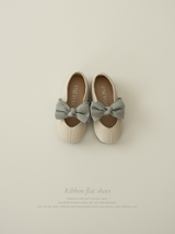 Ribbon flat shoes - Frozen yogurt -