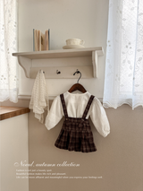 Pleats suspender skirt