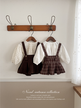 Pleats suspender skirt