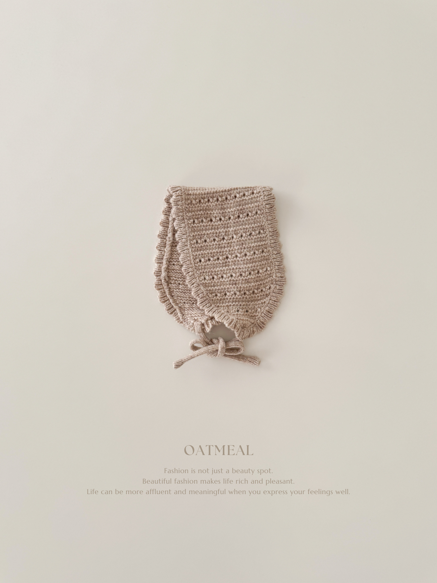 Bebe knit bonnet