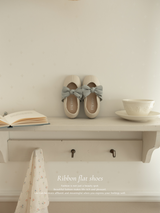 Ribbon flat shoes - Frozen yogurt -