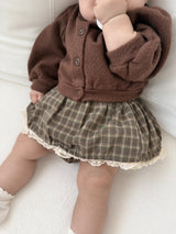 Check lace cancan bloomer