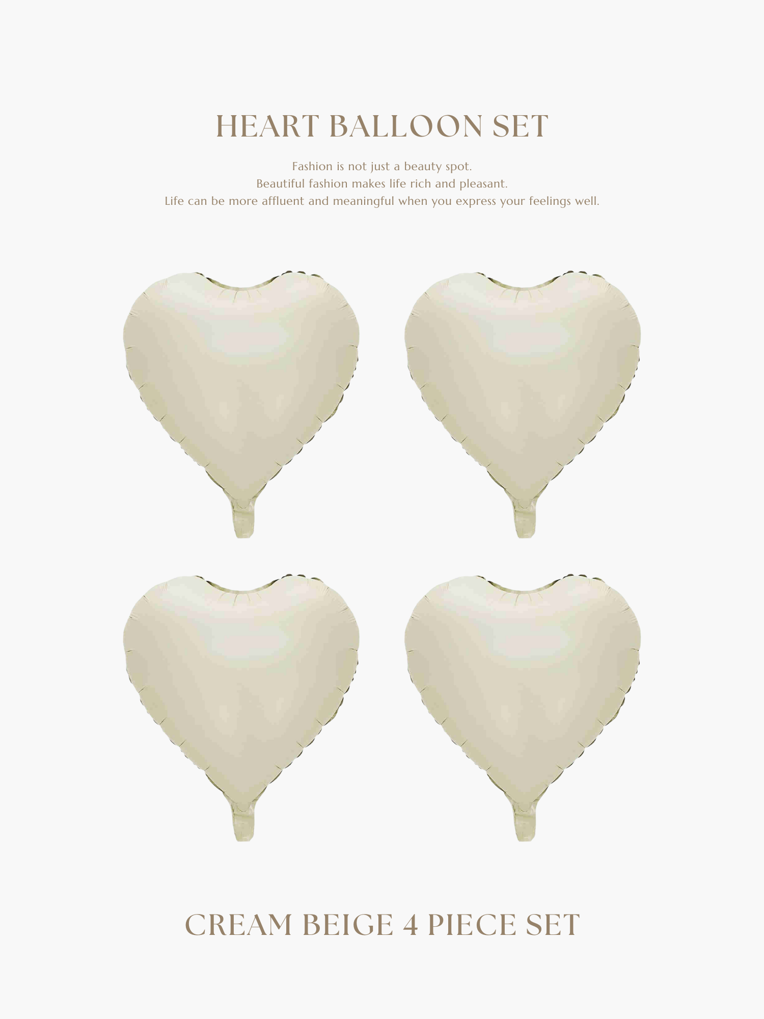 Heart balloon set