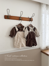 Corduroy berry short overall (flower)