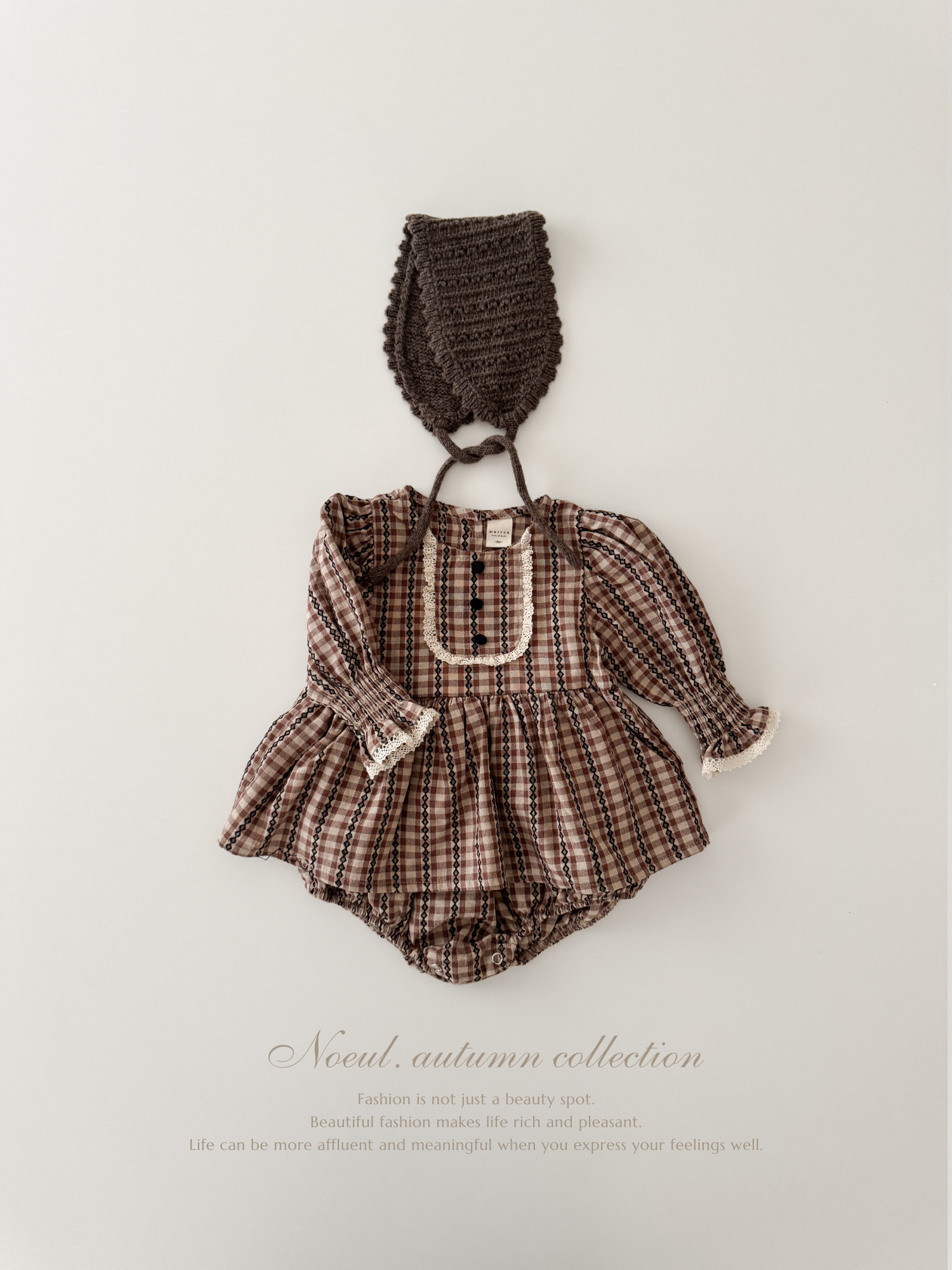 Chocolate smock rompers