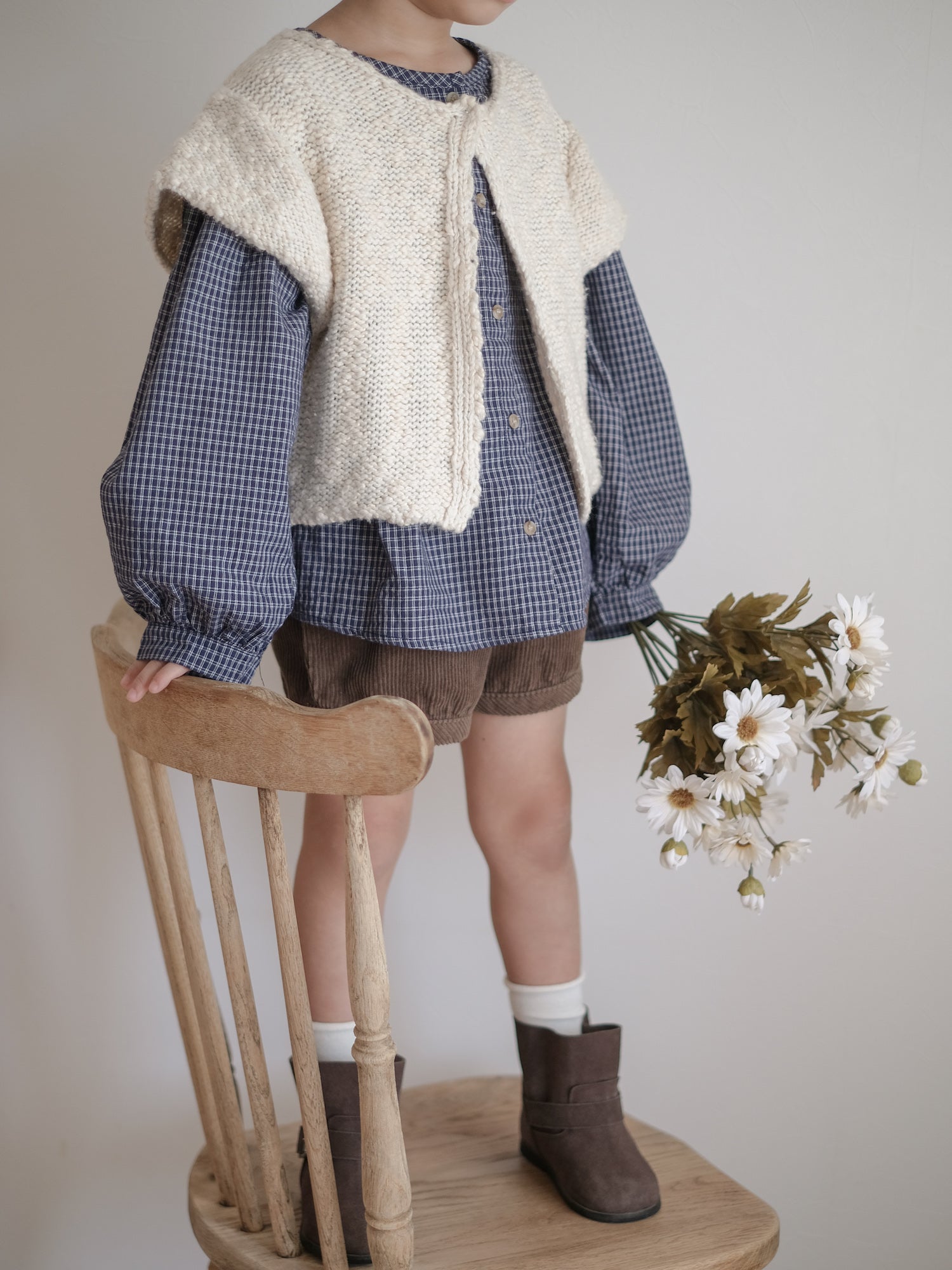 Popcorn knit vest