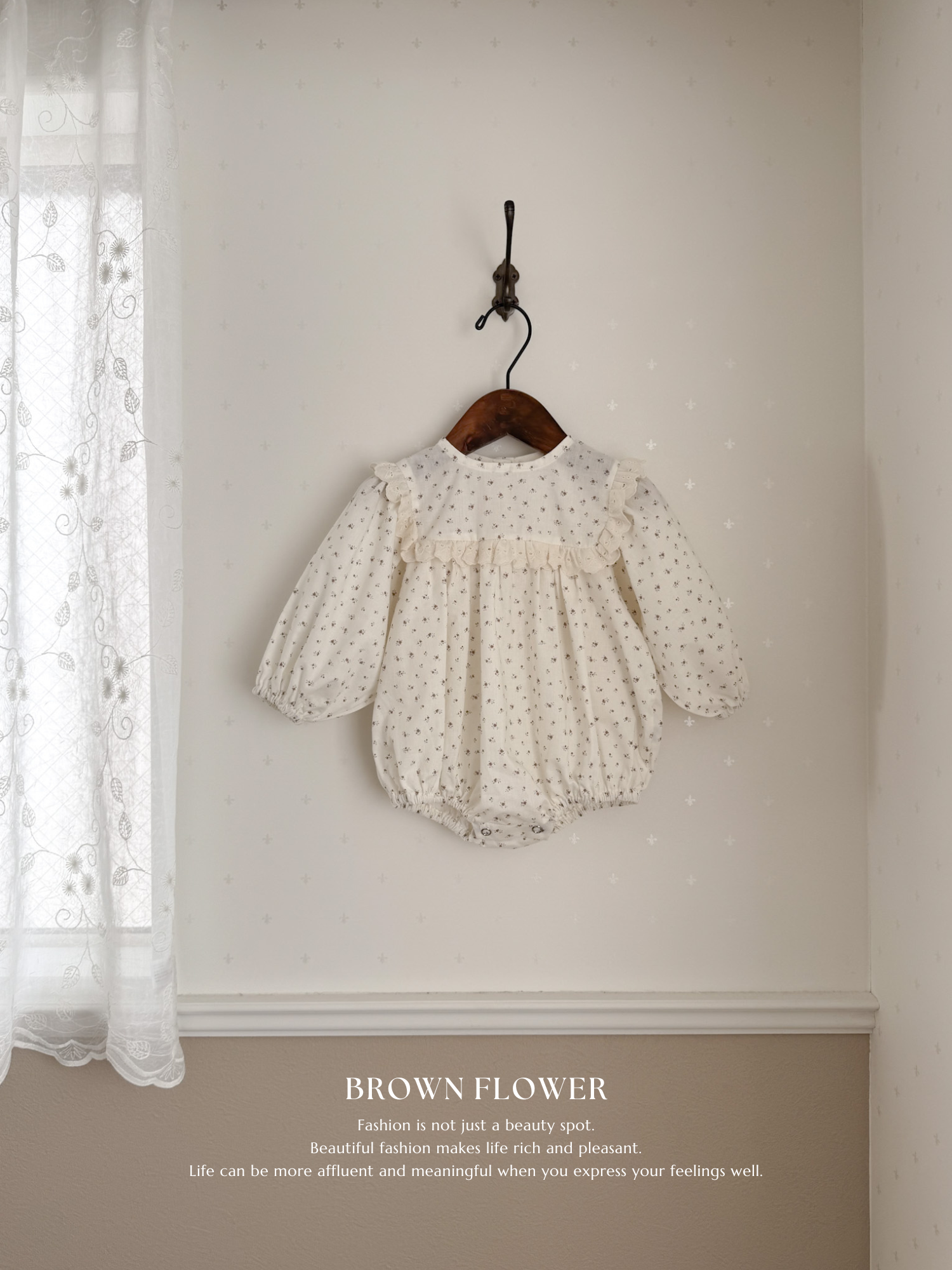 Cotton flower rompers