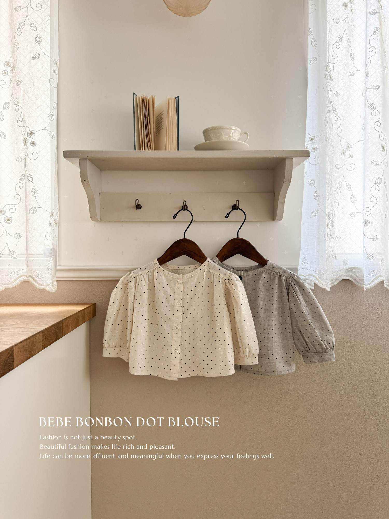 Bebe bonbon dot blouse