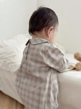 Leandre check rompers