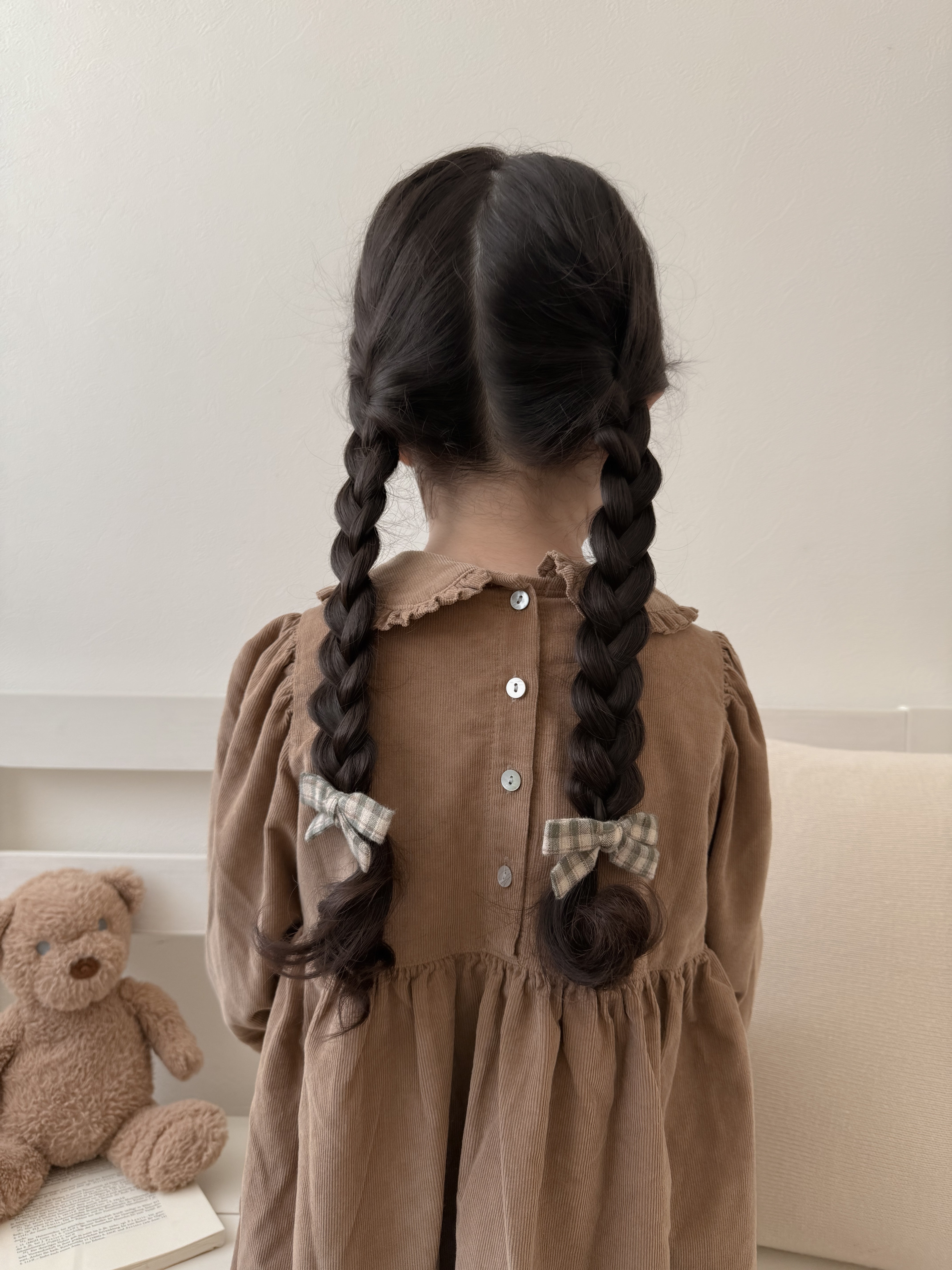 Latte corduroy one-piece