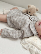 Leandre check rompers