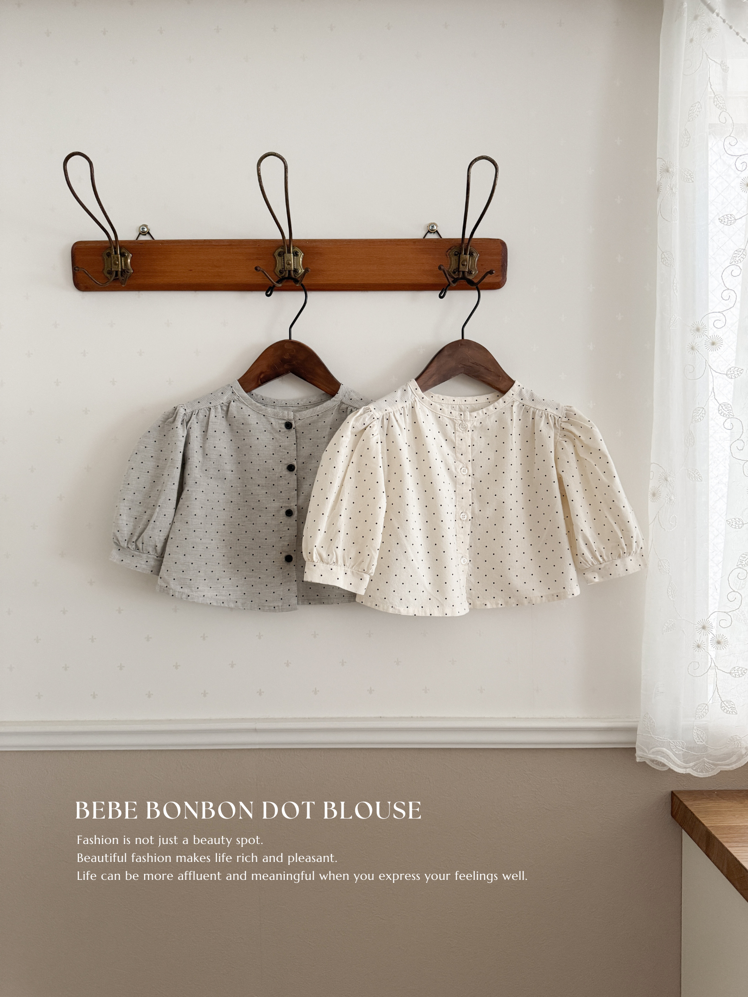 Bebe bonbon dot blouse