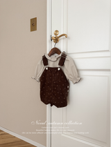 Corduroy berry short overall (flower)