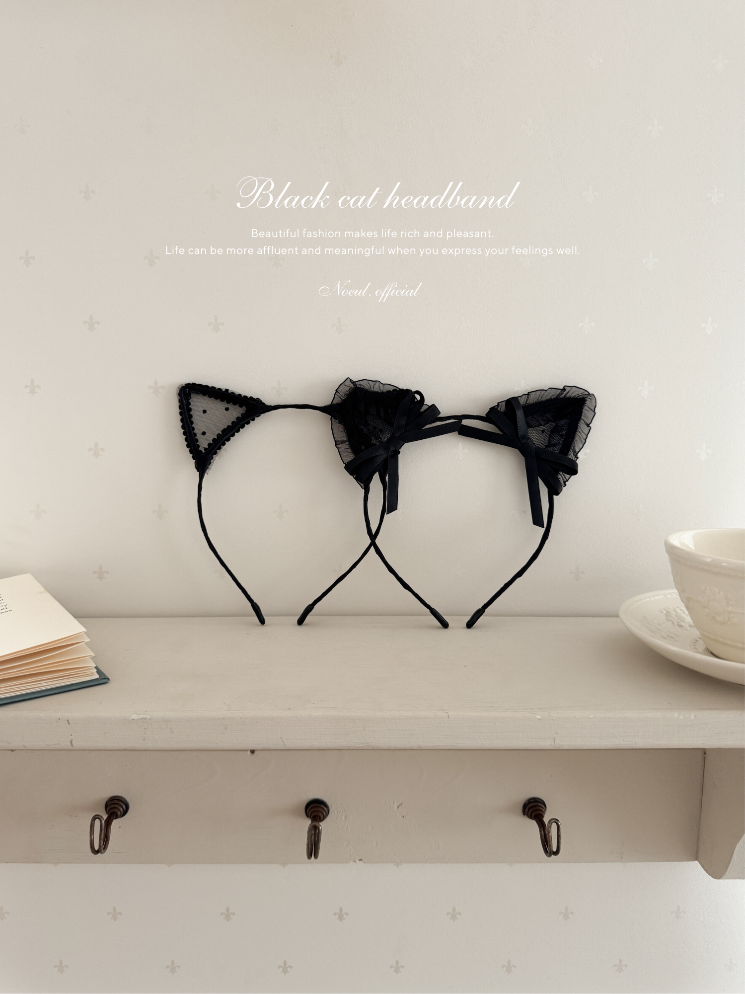 Black cat headband