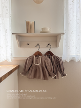 Chocolate smock blouse