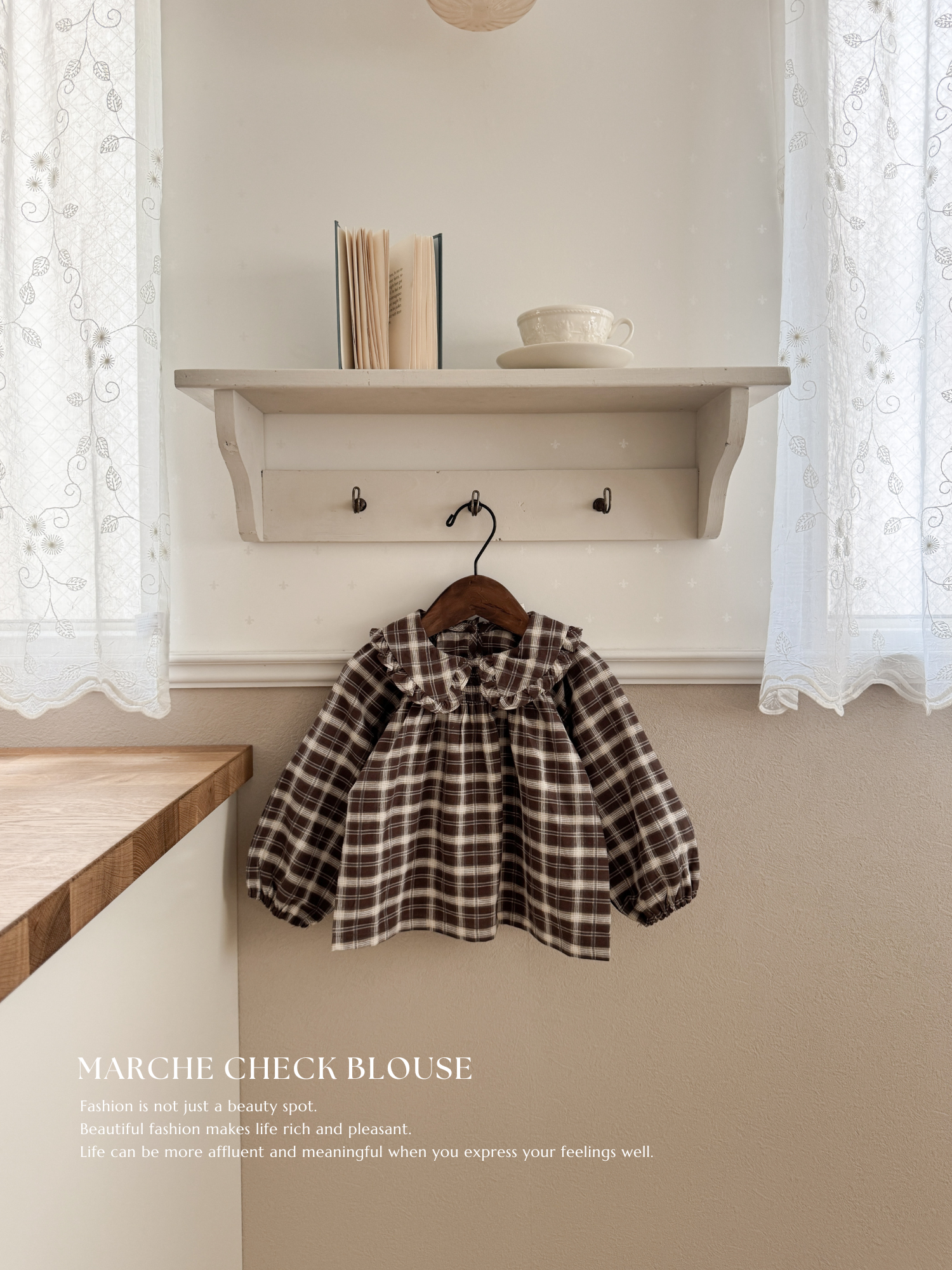 Marche check blouse