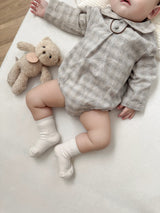 Leandre check rompers
