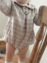 Leandre check rompers