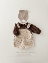 Corduroy berry short overall (flower)
