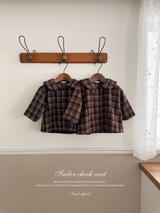 Sailor check coat