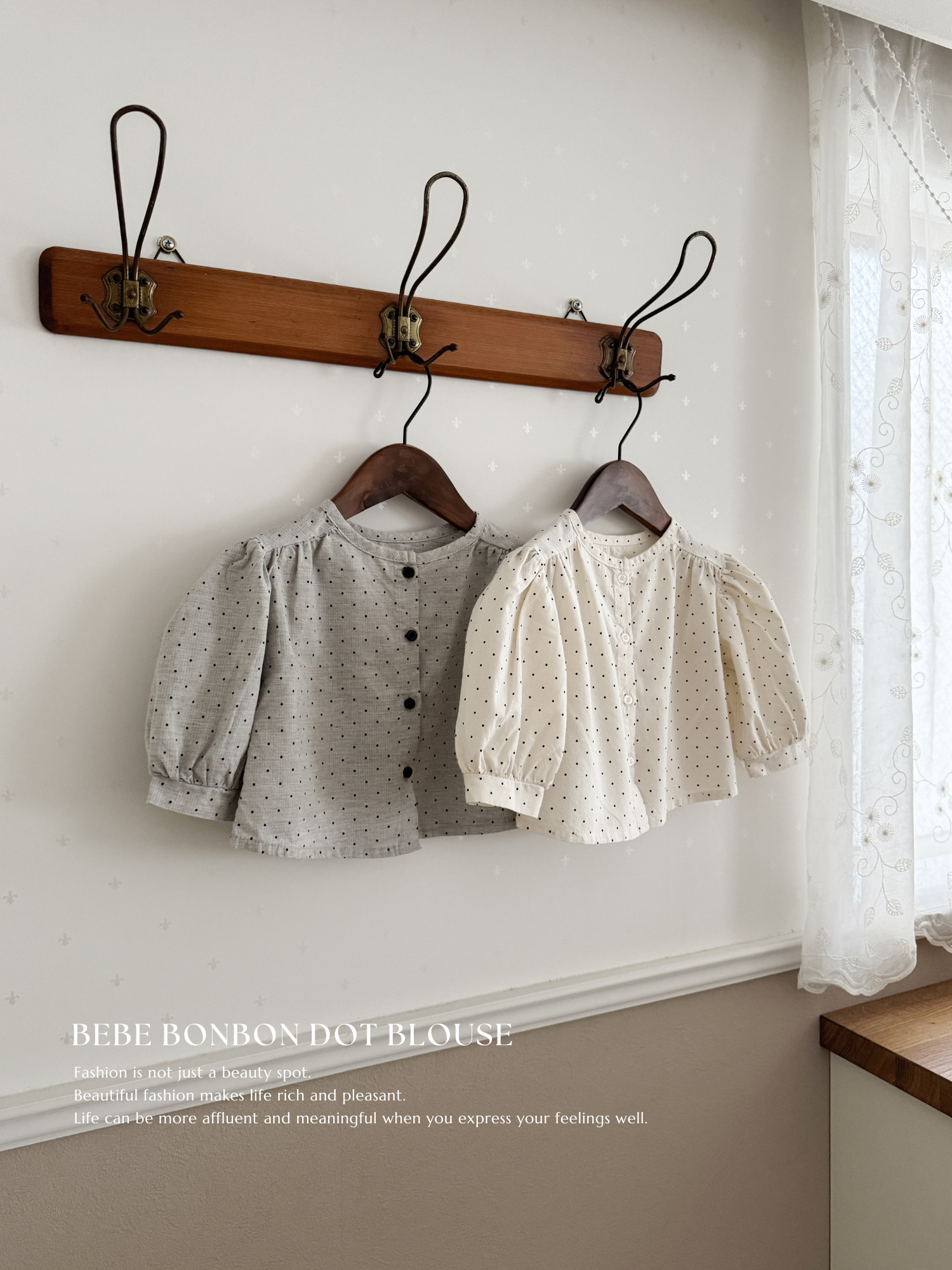 Bebe bonbon dot blouse