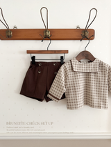 Brunette check set up