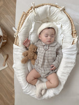 Leandre check rompers