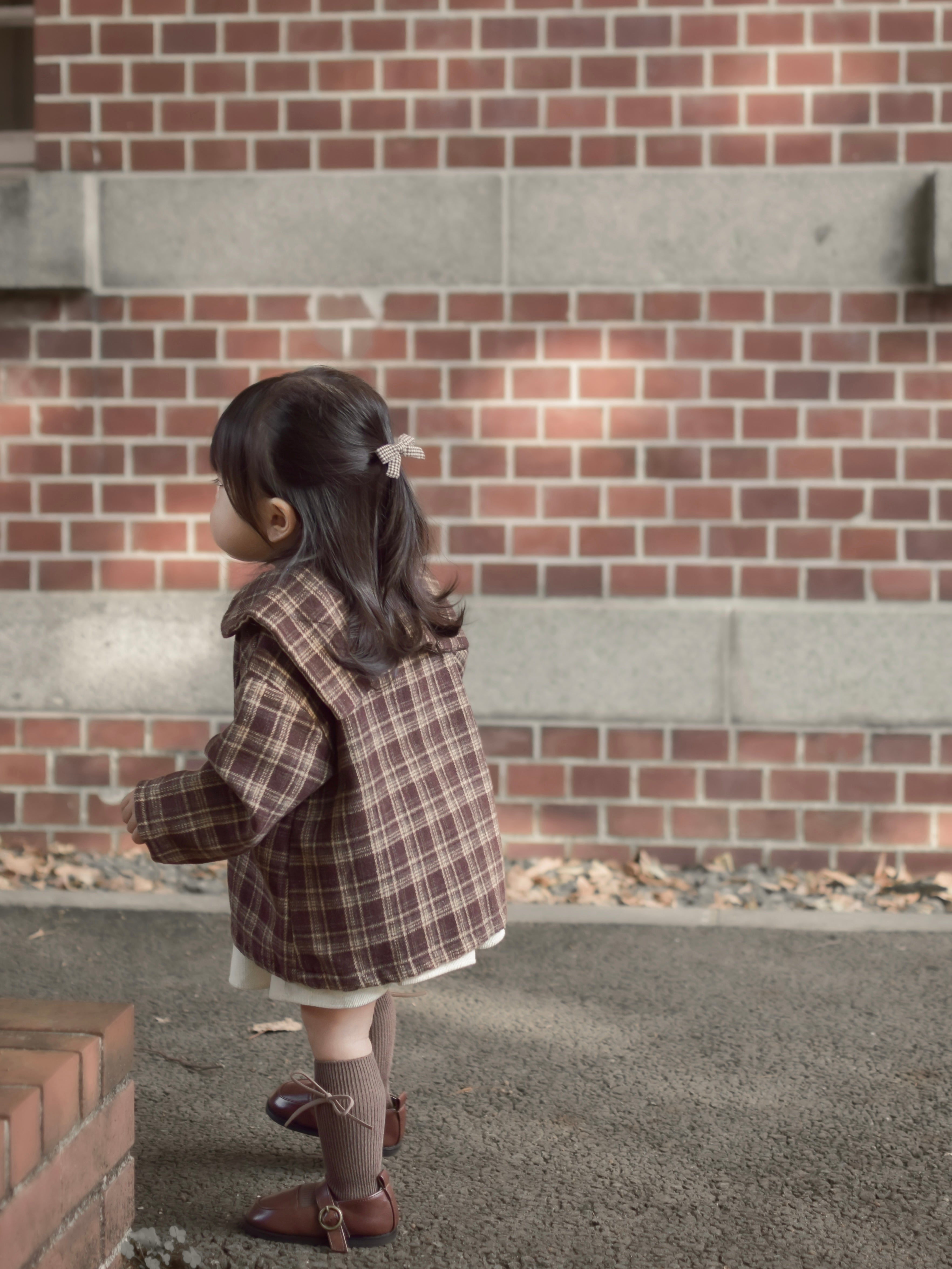 Sailor check coat