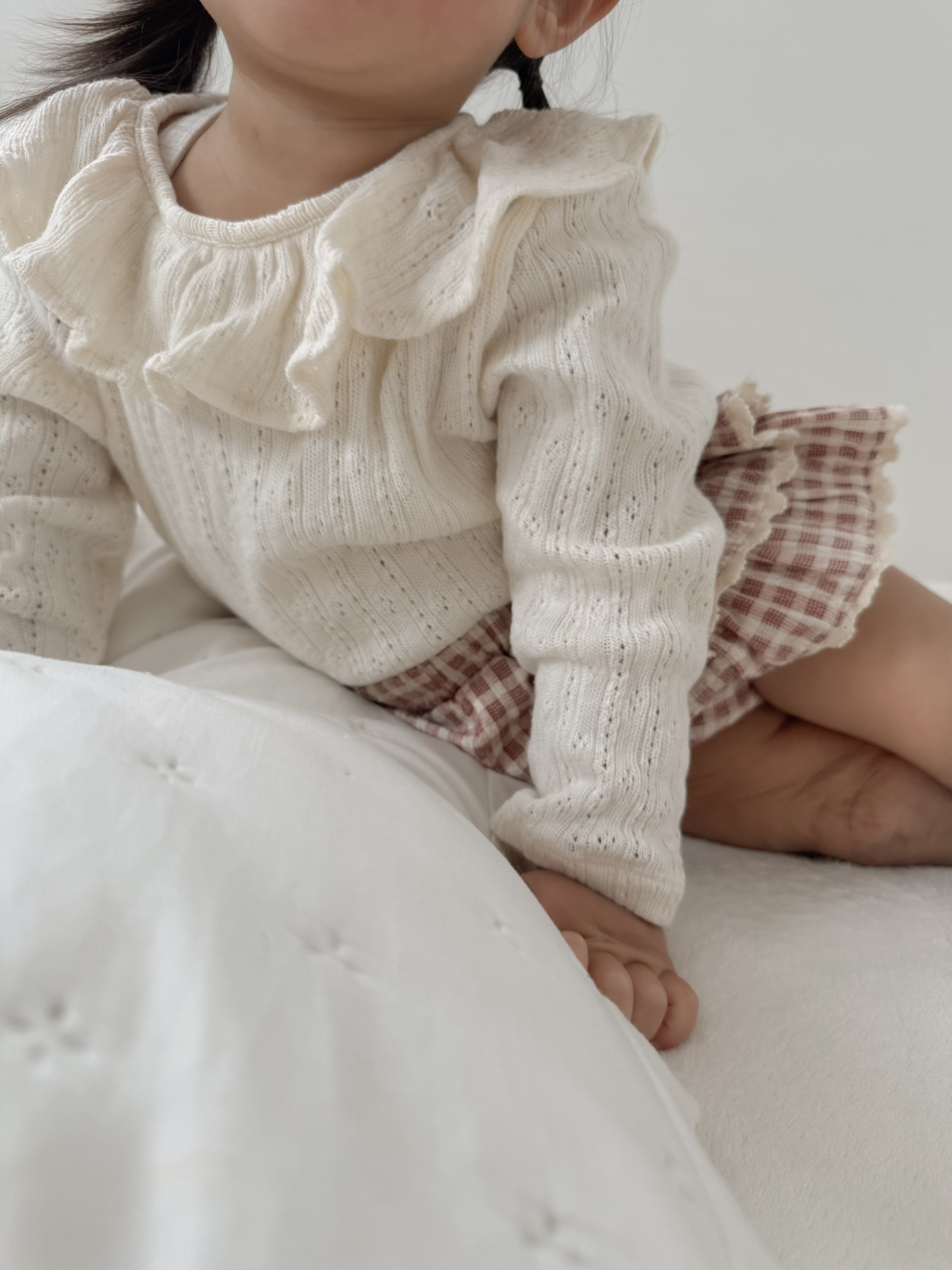 Breeze eyelet frill tops