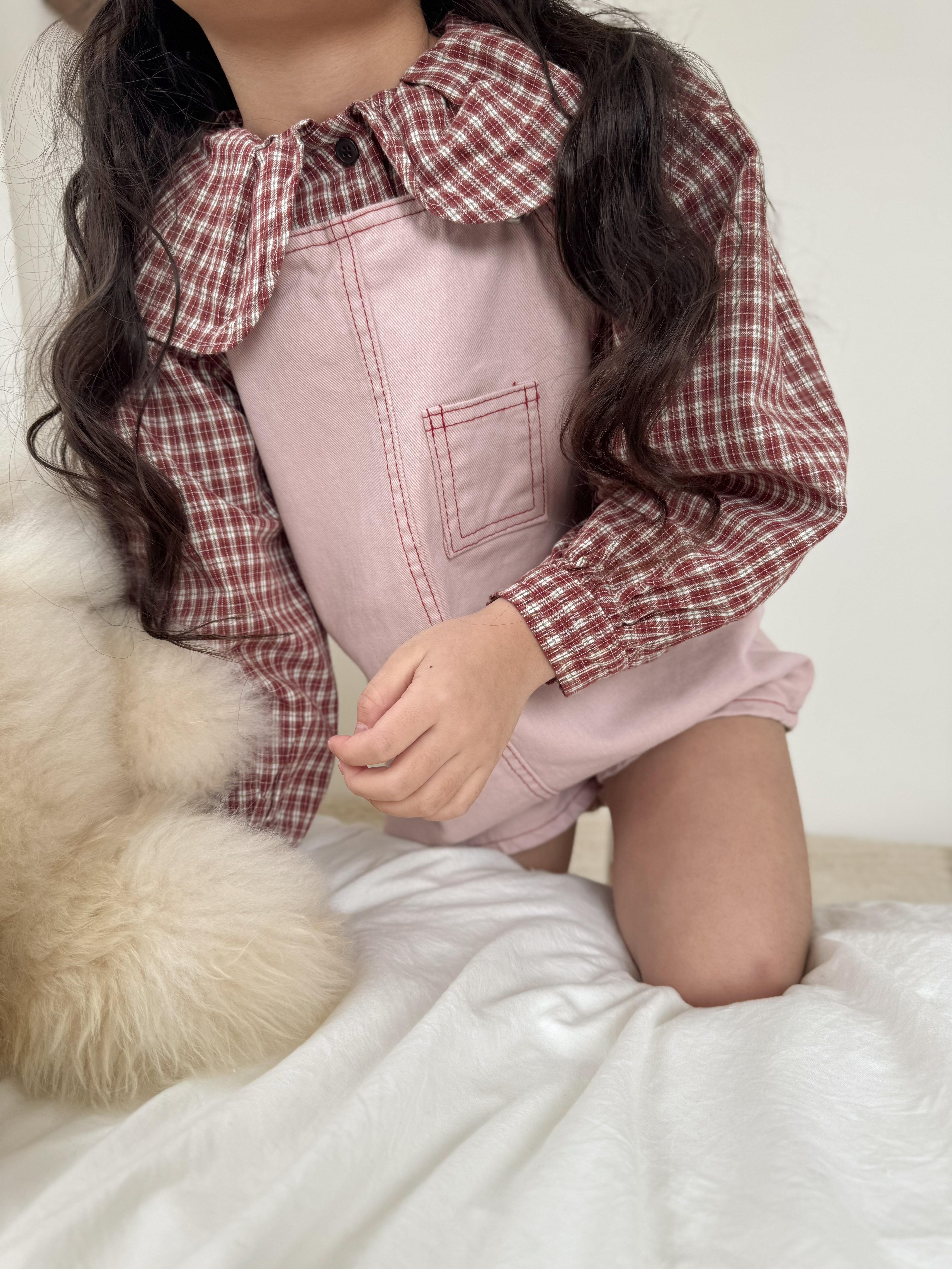Cotton berry short overall (kids)