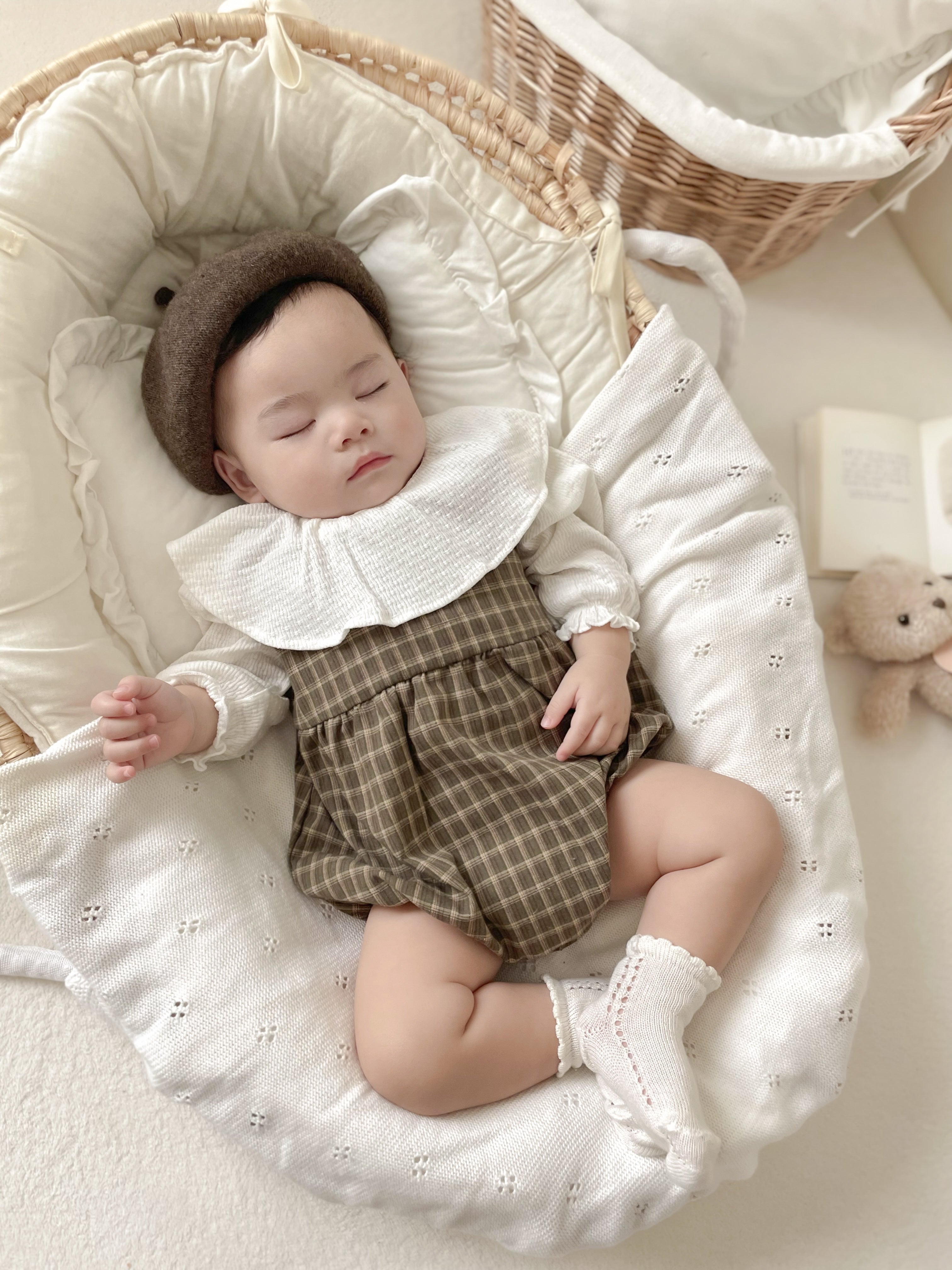 Check suspender rompers