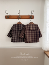 Sailor check coat
