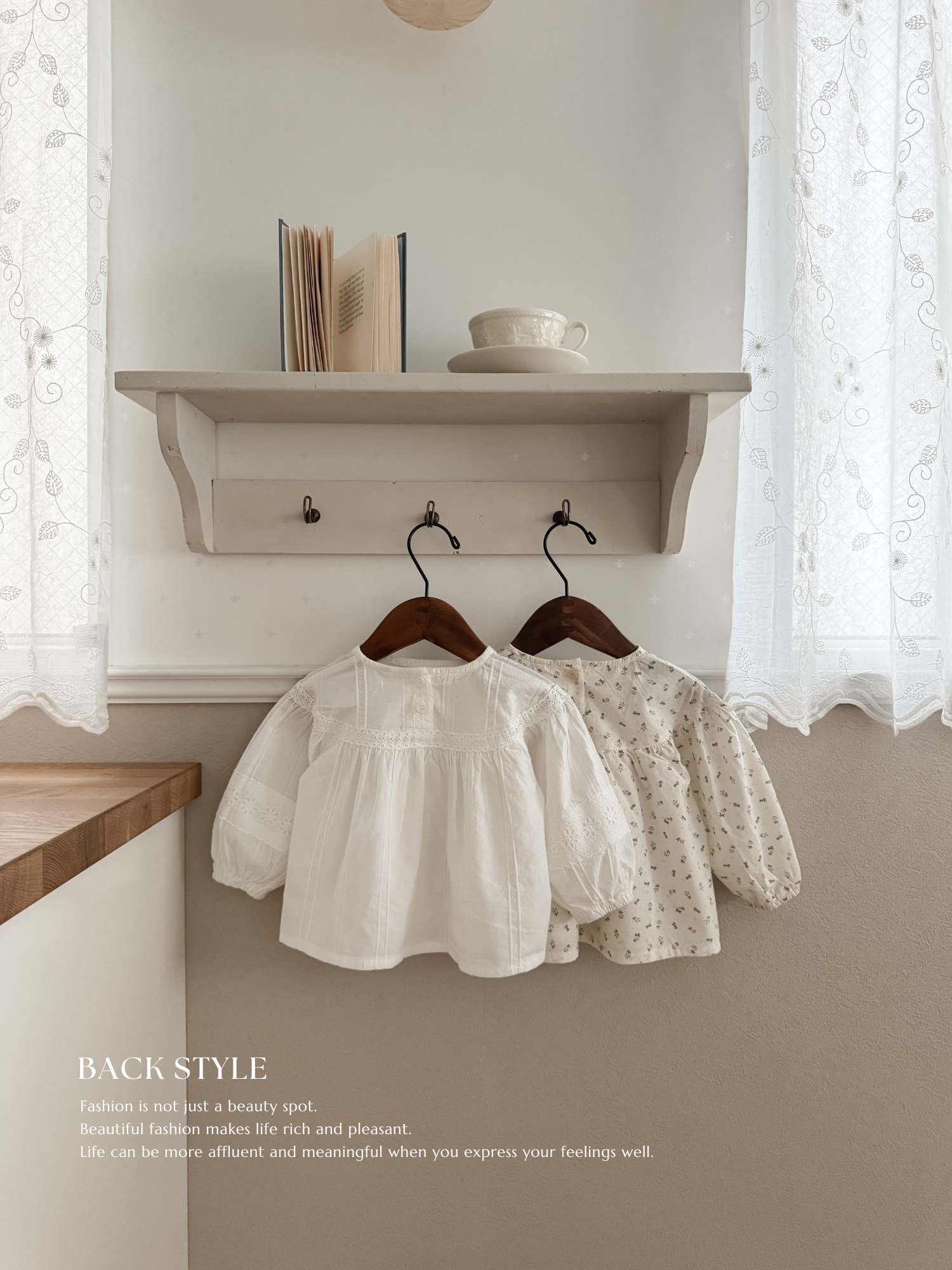 Shirring smock blouse