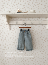 Straight frill pants