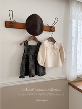 Check frill one-piece