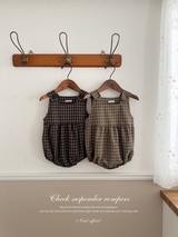 Check suspender rompers