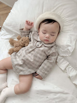 Leandre check rompers