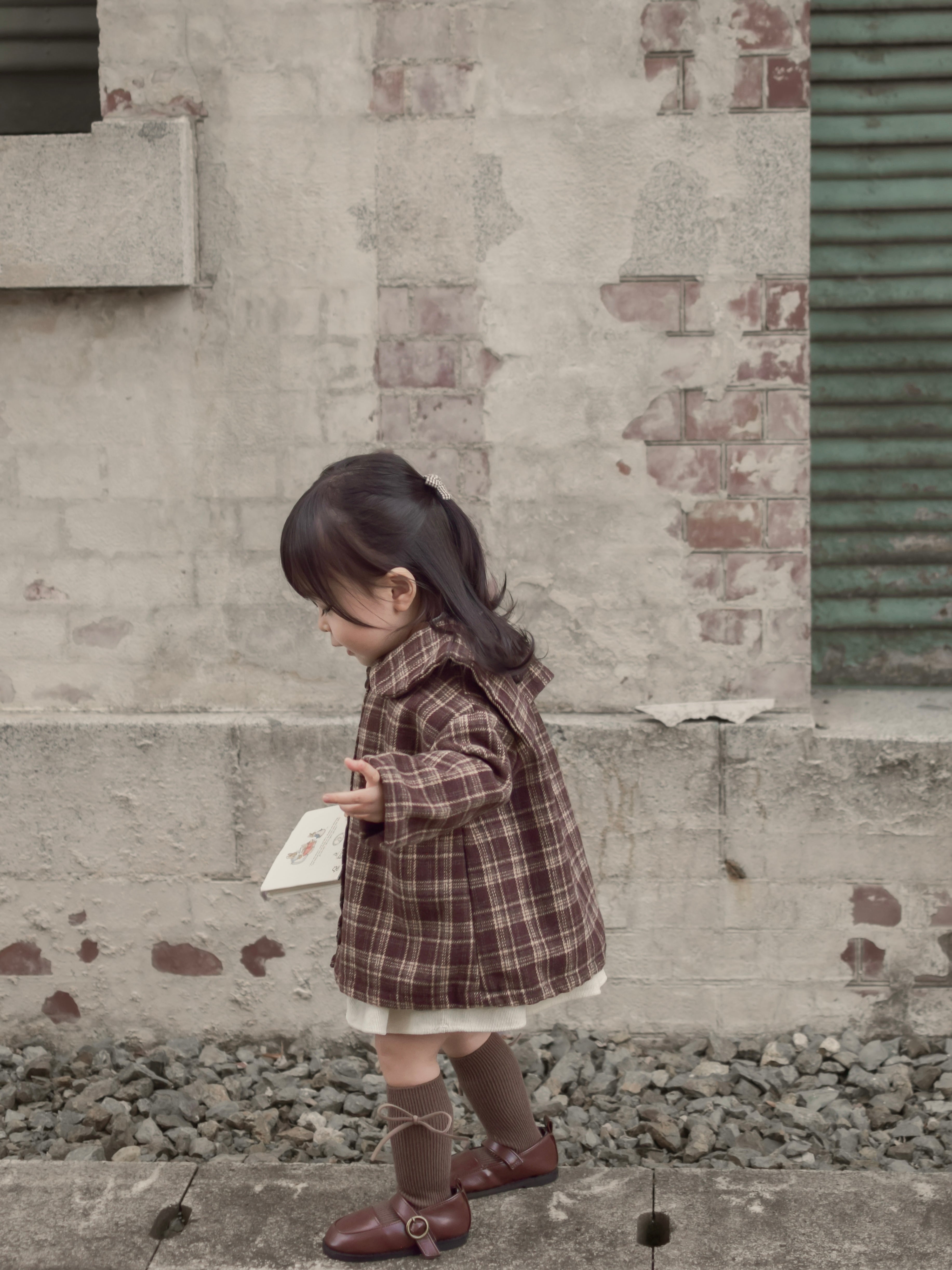Sailor check coat
