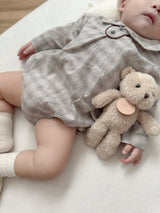 Leandre check rompers
