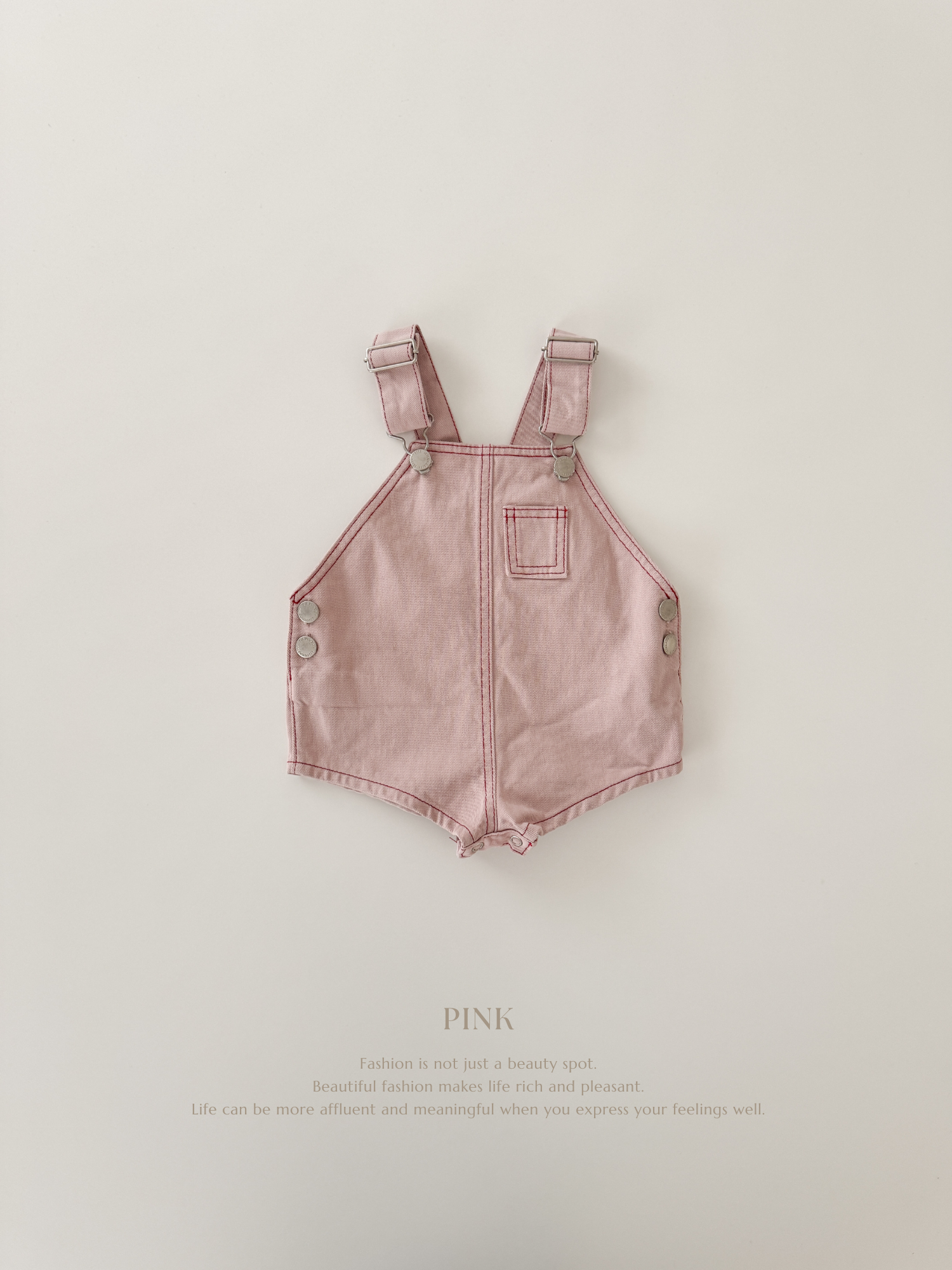 Cotton berry short overall (baby)