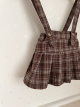 Pleats suspender skirt