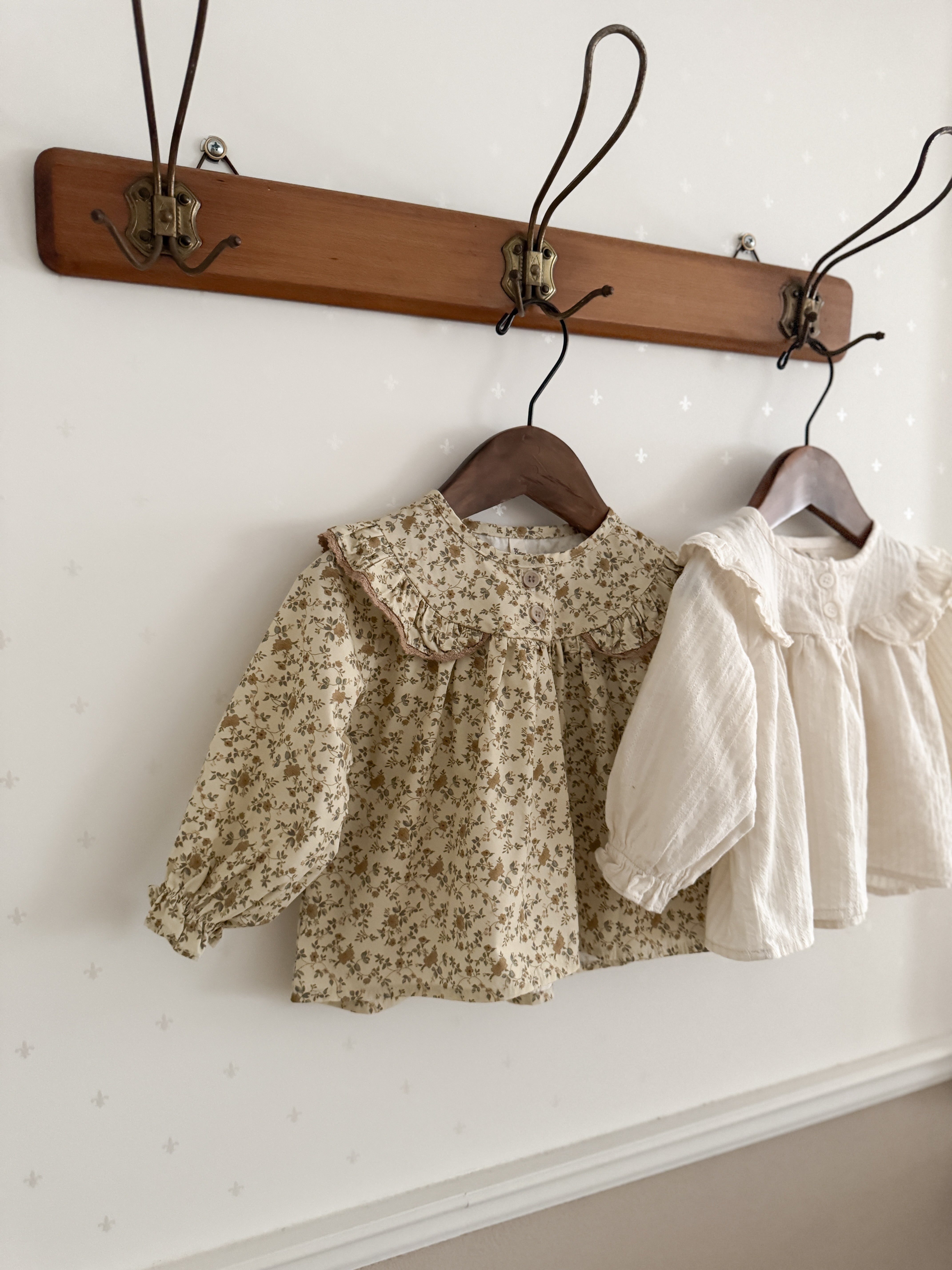 Wing shirring blouse