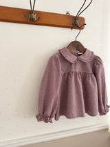 Candy frill check blouse